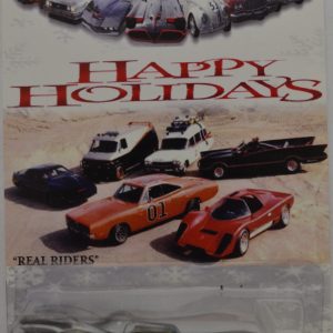 Hot Wheels DC Comics Batmobile Custom-Made with Real Rider Rubber Wheels Limited Edition ‘Happy Holidays’ Series 1:64 Scale Collectible Die Cast Model Car