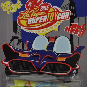 Hot Wheels   DC Comics TV 1966 Batmobile Custom-Made with Real Rider Rubber Wheels Limited Edition ‘Las Vegas 2015’ Series 1:64 Scale Collectible Die Cast Model Car