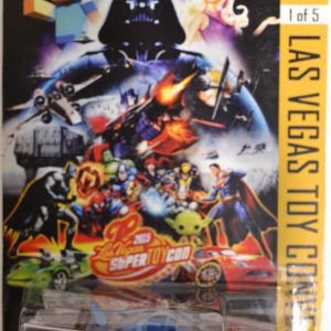 Hot Wheels   DC Comics 1966 Batmobile Silver Custom-Made with Real Rider Rubber Wheels Limited Edition Las Vegas Super Toy Convention Series 1:64 Scale Collectible Die Cast Model Car