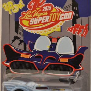 DC Comics (s12) Batmobile Light-Blue Custom-Made Hot Wheels Limited Edition Las Vegas Super Toy Convention 2015 Series 1:64 Scale Collectible Die Cast Model Car