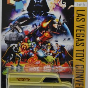 Dairy Delivery Gold Gray Custom-Made Hot Wheels with Real Rider Rubber Wheels Limited Edition Las Vegas Convention Series 1:64 Scale Collectible Die Cast Model Car