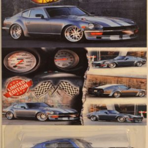 Datsun 240Z Blue Custom-Made Hot Wheels with White Wall Real Rider Rubber Wheels Limited Edition 1:64 Scale Collectible Die Cast Model Car