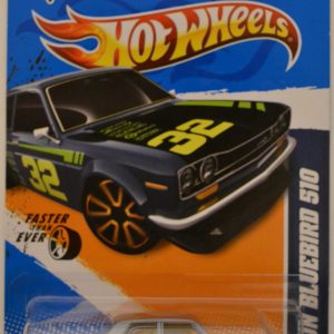 Hot Wheels Datsun Bluebird 510 Gray Custom-Made with Real Riders Rubber Tires ’12 1:64 Scale