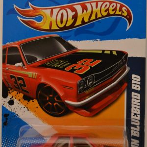 Hot Wheels Datsun Bluebird 510 Red Custom-Made w/ Real Rider Rubber Wheels 1:64 Scale
