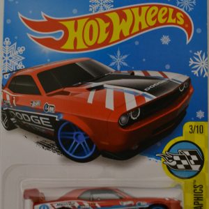 Red Dodge Challenger Drift Car Hot Wheels HW Speed Graphics Series 1:64 Scale Collectable Die Cast Model Car Snowflake Card