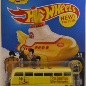 Double Decker Yellow Custom-Made Matchbox with Real Rider Rubber Wheels Limited Edition The Beatles Yellow Submarine Series 1:64 Scale Collectible Die Cast Model Car.