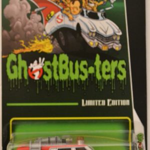 Ecto-1 White Custom-Made Hot Wheels with Real Rider Rubber Wheels Limited Edition Ghostbusters Series 1:64 Scale Collectible Die Cast Model Car