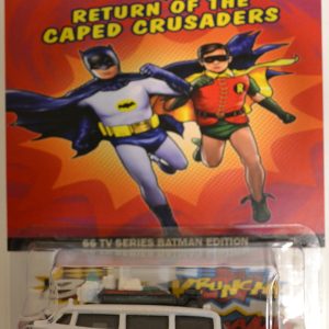 Ecto-1 White Custom-Made Hot Wheels with Real Rider Rubber Wheels 66 TV Series Batman Edition 1:64 Scale Collectible Die Cast Model Car