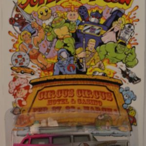 Hot Wheels Ecto 1A Ghostbusters Purple-Gray Custom-Made with Real Rider Rubber Wheels Exclusive Car Edition Las Vegas Toy Convention Circus Series 1:64 Scale Collectible Die Cast Model Car