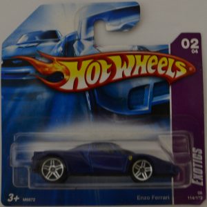 Enzo Ferrari Blue Hot Wheels HW Hot Wheels Exotics Series Short Card 1:64 Scale Collectible Die Cast Model Car