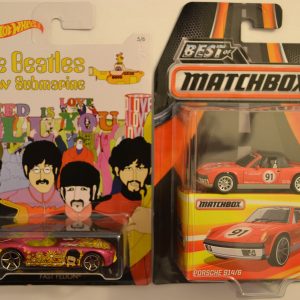 Hot Wheels 2 Cars Bundle Fast Felion The Beatles & Porsche 914/6 Best of Matchbox 1:64 Scale