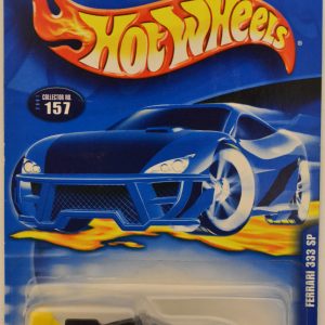 Hot Wheels Ferrari 333 SP #157 Black w Yellow Flame 1:64 Scale Collectible Die Cast Model Car