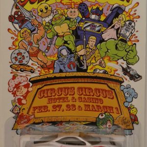 Ferrari 458 Italia Red-Silver Custom-Made Hot Wheels Limited Edition Las Vegas Toy Convention 2015 Circus Series 1:64 Scale Collectible Die Cast Model Car