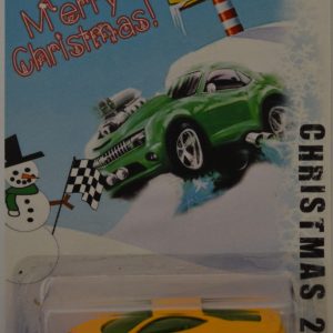 Ferrari 458 Italia Yellow Custom-Made Hot Wheels with Redline Real Rider Rubber Wheels Limited Edition 2013 Christmas Series 1:64 Scale Collectible Die Cast Model Car.