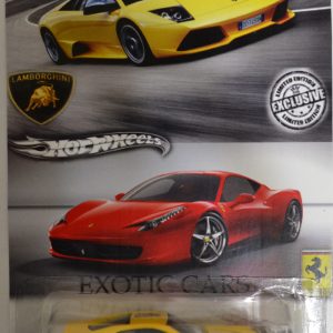 Ferrari 599 GTB Yellow Custom-Made Hot Wheels with Whitewall Real Rider Rubber Wheels Limited Edition Exotic Cars Series 1:64 Scale Collectible Die Cast Model Car