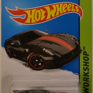Hot Wheels Compatible Ferrari 599XX Dark Gray Custom-Made with Real Rider Rubber Wheels HW Workshop Series 1:64 Scale Collectible Die Cast Model Car