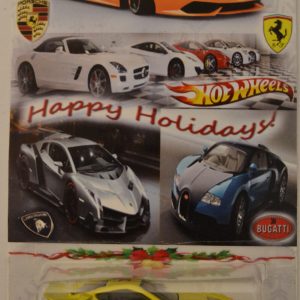 Ferrari 599XX Gold Custom-Made Hot with Real Rider Rubber Wheels Limited Edition Happy Holidays Series 1:64 Scale Collectible Die Cast Model Car