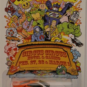 Hot Wheels Compatible Ferrari 599XX White-Orange Custom-Made with Whitewall Real Rider Rubber Wheels Limited Edition Las Vegas Toy Convention 2015 Series 1:64 Scale Collectible Die Cast Model Car