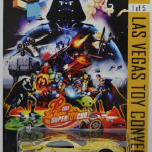 Hot Wheels Ferrari 599XX Yellow Custom-Made with Real Rider Rubber Wheels Limited Edition Las Vegas Convention Series 1:64 Scale Collectible Die Cast Model Car