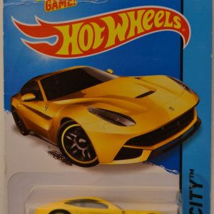 Hot Wheels Compatible Ferrari F12 Berlinetta Yellow #31 HW City Series 1:64 Scale Collectible Die Cast Model Car
