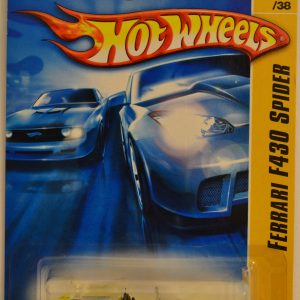 Hot Wheelz Ferrari F430 Spider Black 033 Error (with Lost Engine Cover) 1:64 Scale Die Cast Car