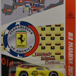 Hot Wheels Compatible Ferrari F50 Yellow Custom-Made with Real Rider Rubber Wheels Limited Edition Old Pasadena 2013 Series 1:64 Scale Collectible Die Cast Model Car.