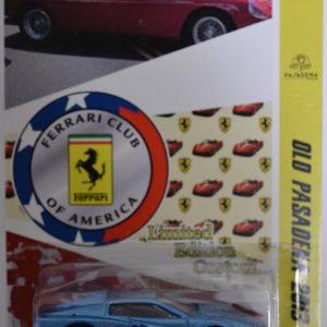 Light Blue Ferrari F512M Custom-Made Hot Wheels with Redline Real Rider Rubber Wheels Limited Edition Old Pasadena 2013 Series 1:64 Scale Collectible Die Cast Model Car.
