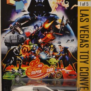 Ferrari F512M White Custom-Made Hot Wheels with Real Rider Rubber Wheels Exclusive Car Edition 2015 Las Vegas Toy Convention Series 1:64 Scale Collectible Die Cast Model Car