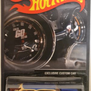 Firewood Yellow/Blue Custom-Made Hot Wheels with Whitewall Real Rider Rubber Wheels Limited Edition Exclusive Custom Car Series 1:64 Scale Collectible Die Cast Model Car