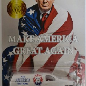 Ford F-150 White Custom-Made Hot Wheels with Real Rider Rubber Wheels Limited Edition Make America Great Again Series 1:64 Scale Collectible Die Cast Model Car.