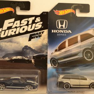 Hot Wheels 2 Cars Bundle Ford GT-40 Fast & Furious & Honda Odyssey Honda Series 1:64 Scale