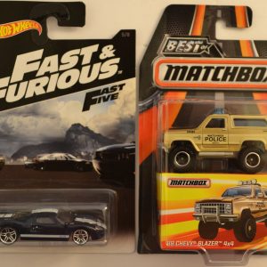Hot Wheels 2 Cars Bundle Ford GT-40 Fast & Furious & ’89 Chevy Blazer 4×4 Best of Matchbox 1:64