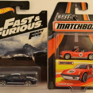 Hot Wheels 2 Cars Bundle Ford GT-40 Fast & Furious & Porsche 914/6 Best of Matchbox 1:64 Scale