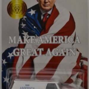 Hot Wheels GMC Panel White Custom-Made with Whitewall Real Rider Rubber Wheels Limited Edition Make America Great Again Series 1:64 Scale Collectible Die Cast Model Car.