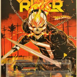 Hot Wheels Compatible Ghost Rider Charger Black Custom-Made with White Real Rider Rubber Wheels Limited Edition Ghost Rider Series 1:64 Scale Collectible Die Cast Model Car