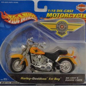 Hot Wheels Harley-Davidson Fat Boy 1:18 Scale Collectible Die-Cast Model Motorcycles