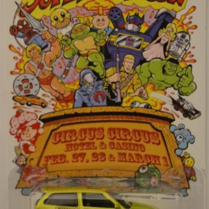 Hot Wheels Honda Civic EF Gold-Lime Custom-Made with Real Rider Rubber Wheels Limited Edition Las Vegas Super Toy Convention 2015 Series 1:64 Scale Collectible Die Cast Model Car