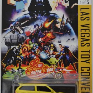 Honda Civic EF Gold Custom-Made Hot Wheels with Redline Real Rider Rubber Wheels Limited Edition Las Vegas Super Toy Convention Series 1:64 Scale Collectible Die Cast Model Car.