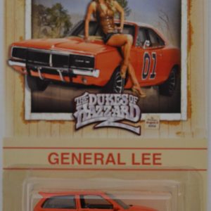 Hot Wheels Honda Civic EF Red Custom-Made with Whitewall Real Rider Rubber Wheels Limited Edition The Dukes of Hazzard General Lee Series 1:64 Scale Collectible Die Cast Model Car
