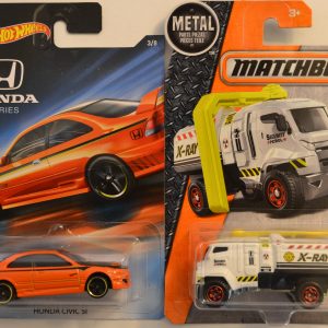 Hot Wheels Honda Civic SI Orange 3 of 8 HW Honda 2018 Series & Matchbox MBX Xcanner 1:64 Scale