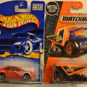 Hot Wheels Compatible Honda Civic SI Red 027 HW 2001 First Edition Series & Matchbox MBX Turf Tilter 1:64 Scale Collectible Die Cast Model Car Bundle