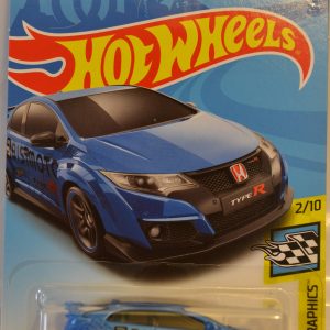 Hot Wheels Honda Civic Type R Blue HW Speed Graphics Series 1:64 Scale Die Cast Model Car #2/10