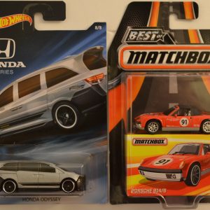 Hot Wheels 2 Cars Bundle: Honda Odyssey & Porsche 914/6 Best of Matchbox Series 1:64 Scale Die Cast