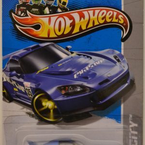 Honda S2000 Blue Custom-Made Hot Wheels with Real Rider Rubber Wheels HW City Series 1:64 Scale Collectible Die Cast Model Car