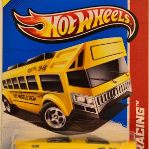 Hot Wheels Compatible High Bus Yellow #120/250 HW Racing Series 1:64 Scale Collectible Die Cast Model Car