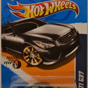 Infiniti G37 Black Custom-Made Hot Wheels w/Real Rider Rubber Tires Faster Than Ever ’12 1:64 Scale