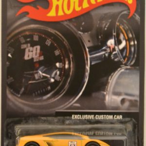 Lambo Gallardo LP 570-4 Superleggera Yellow Custom-Made Hot Wheels with Real Rider Rubber Wheels Limited Edition Exclusive Custom Car Series 1:64 Scale Collectible Die Cast Model Car