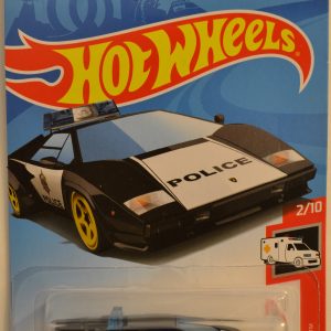 Lambo Countach Police Car #142/250 Hot Wheels HW Rescue Series 1:64 Scale Collectible Die Cast Model Car