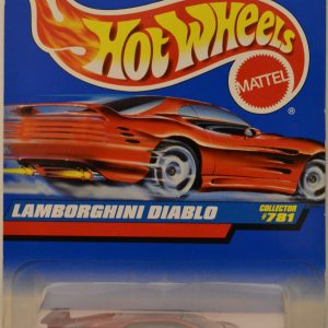 Lamborghini Diablo Cherry #781 Custom-Made Hot Wheels with Real Rider Rubber Wheels HW Mattel Wheels Series 1:64 Scale Collectible Die Cast Model Car