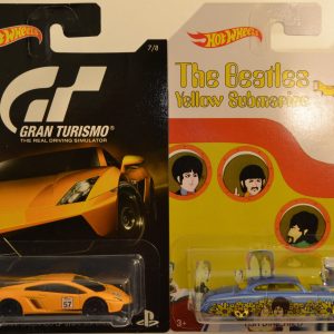 Hot Wheels 2 Cars Bundle Lamborghini Gallardo LP 570-4 Superleggera Gran Turismo Series & HW Fish’d N Chip’d The Beatles Yellow Submarine Series 1:64 Scale Collectible Die Cast Model Car